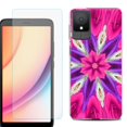 thumbnail image 1 of For TCL K11 Phone Case Cover, Shockproof Case with Tempered Glass Screen Protector, by OneToughShield - Kaleidoscope Rose, 1 of 3