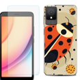 thumbnail image 1 of For TCL K11 Phone Case Cover, Shockproof Case with Tempered Glass Screen Protector, by OneToughShield - Lady Bettle, 1 of 3