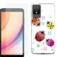 thumbnail image 1 of For TCL K11 Phone Case Cover, Shockproof Case with Tempered Glass Screen Protector, by OneToughShield - Ladybug, 1 of 3