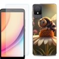 thumbnail image 1 of For TCL K11 Phone Case Cover, Shockproof Case with Tempered Glass Screen Protector, by OneToughShield - Little Bee, 1 of 3