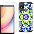 thumbnail image 1 of For TCL K11 Phone Case Cover, Shockproof Case with Tempered Glass Screen Protector, by OneToughShield - Mandalas Color, 1 of 3