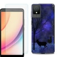 thumbnail image 1 of For TCL K11 Phone Case Cover, Shockproof Case with Tempered Glass Screen Protector, by OneToughShield - Midnight Forest, 1 of 3