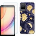 thumbnail image 1 of For TCL K11 Phone Case Cover, Shockproof Case with Tempered Glass Screen Protector, by OneToughShield - Moon Sun Star, 1 of 3