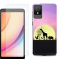 thumbnail image 1 of For TCL K11 Phone Case Cover, Shockproof Case with Tempered Glass Screen Protector, by OneToughShield - Moonlight Safari, 1 of 3