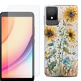 thumbnail image 1 of For TCL K11 Phone Case Cover, Shockproof Case with Tempered Glass Screen Protector, by OneToughShield - Pastel Sunflowers, 1 of 3