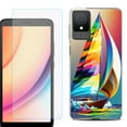 thumbnail image 1 of For TCL K11 Phone Case Cover, Shockproof Case with Tempered Glass Screen Protector, by OneToughShield - Sailing, 1 of 3