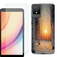 thumbnail image 1 of For TCL K11 Phone Case Cover, Shockproof Case with Tempered Glass Screen Protector, by OneToughShield - Snow Forest, 1 of 3