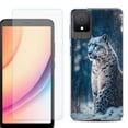 thumbnail image 1 of For TCL K11 Phone Case Cover, Shockproof Case with Tempered Glass Screen Protector, by OneToughShield - Snow Leopard, 1 of 3