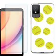 thumbnail image 1 of For TCL K11 Phone Case Cover, Shockproof Case with Tempered Glass Screen Protector, by OneToughShield - Softball Seven, 1 of 3