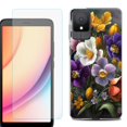 thumbnail image 1 of For TCL K11 Phone Case Cover, Shockproof Case with Tempered Glass Screen Protector, by OneToughShield - Spring Flower, 1 of 3