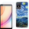 thumbnail image 1 of For TCL K11 Phone Case Cover, Shockproof Case with Tempered Glass Screen Protector, by OneToughShield - Starry Night Paris, 1 of 3