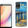 thumbnail image 1 of For TCL K11 Phone Case Cover, Shockproof Case with Tempered Glass Screen Protector, by OneToughShield - Starry Night Rhone, 1 of 3