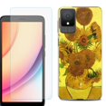 thumbnail image 1 of For TCL K11 Phone Case Cover, Shockproof Case with Tempered Glass Screen Protector, by OneToughShield - Sunflower, 1 of 3