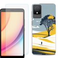 thumbnail image 1 of For TCL K11 Phone Case Cover, Shockproof Case with Tempered Glass Screen Protector, by OneToughShield - Tree on Hill, 1 of 3