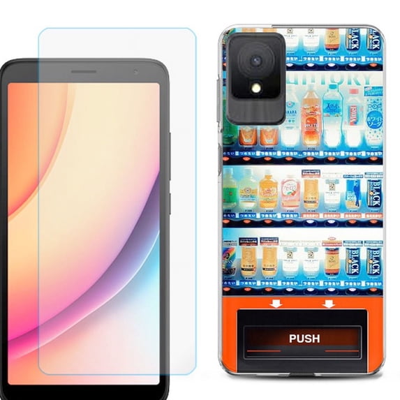 For TCL K11 Phone Case Cover, Shockproof Case with Tempered Glass Screen Protector, by OneToughShield - Vending Machine