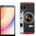 thumbnail image 1 of For TCL K11 Phone Case Cover, Shockproof Case with Tempered Glass Screen Protector, by OneToughShield - Vintage Camera, 1 of 3