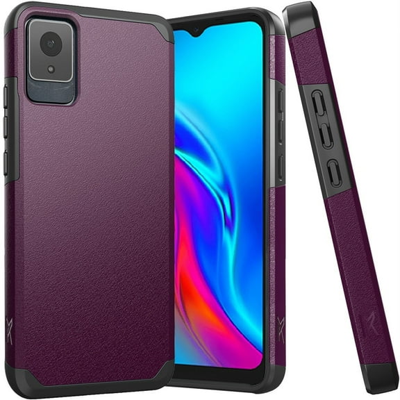 For TCL K11 Case Tough Strong Shockproof Hybrid Phone Cover + Tempered Glass