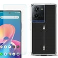 thumbnail image 1 of For TCL K32 5G Protective Shockproof Phone Case with Tempered Glass Screen Protector, by OneToughShield - Arrow, 1 of 3