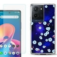 thumbnail image 1 of For TCL K32 5G Protective Shockproof Phone Case with Tempered Glass Screen Protector, by OneToughShield - Blossom Stars, 1 of 3