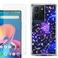 thumbnail image 1 of For TCL K32 5G Protective Shockproof Phone Case with Tempered Glass Screen Protector, by OneToughShield - Constellations, 1 of 3