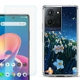 thumbnail image 1 of For TCL K32 5G Protective Shockproof Phone Case with Tempered Glass Screen Protector, by OneToughShield - Daffodils Night, 1 of 3