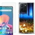 thumbnail image 1 of For TCL K32 5G Protective Shockproof Phone Case with Tempered Glass Screen Protector, by OneToughShield - Fireflies, 1 of 3