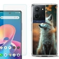 thumbnail image 1 of For TCL K32 5G Protective Shockproof Phone Case with Tempered Glass Screen Protector, by OneToughShield - Fox Autumn, 1 of 3
