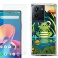 thumbnail image 1 of For TCL K32 5G Protective Shockproof Phone Case with Tempered Glass Screen Protector, by OneToughShield - Frog Craft, 1 of 3