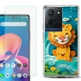 thumbnail image 1 of For TCL K32 5G Protective Shockproof Phone Case with Tempered Glass Screen Protector, by OneToughShield - Lion Craft, 1 of 3