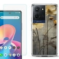thumbnail image 1 of For TCL K32 5G Protective Shockproof Phone Case with Tempered Glass Screen Protector, by OneToughShield - Myth Flower, 1 of 3