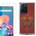 thumbnail image 1 of For TCL K32 5G Protective Shockproof Phone Case with Tempered Glass Screen Protector, by OneToughShield - Night Tiger, 1 of 3