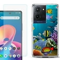 thumbnail image 1 of For TCL K32 5G Protective Shockproof Phone Case with Tempered Glass Screen Protector, by OneToughShield - Underwater, 1 of 3