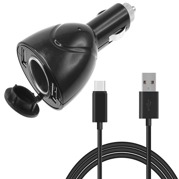 For TCL Stylus 5G - 6ft Type-C Cable 2-Port USB Charger, Power Cord DC Socket Splitter P6A Compatible With TCL Stylus 5G Phone