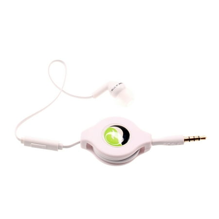 For TCL Stylus 5G - Headphone Retractable Mono Earphone, 3.5mm w Mic Headset Handsfree Earbud Earpiece W9G Compatible With TCL Stylus 5G Phone