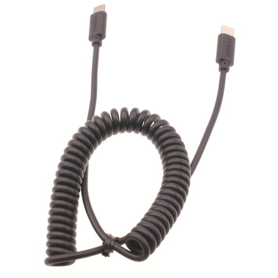 For TCL TAB 10s 10.1/TABMAX 10.4 - Coiled Cable USB-C to TYPE-C Fast Charger Cord Power