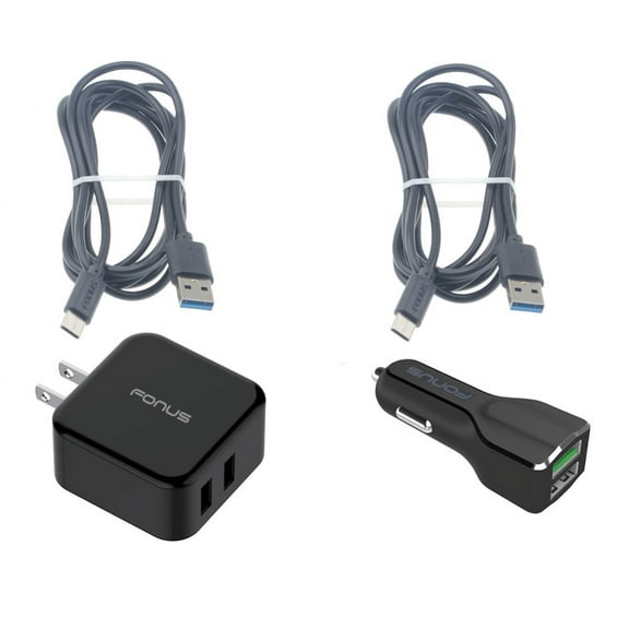 For TCL TAB 10s 10.1/TABMAX 10.4 - Fast Home Car Charger USB Cable Type-C 6ft Long Travel Power Adapter