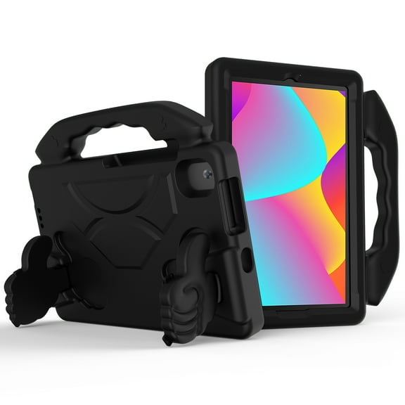 For TCL Tab 8 LE Thumbs Up Kickstand Shockproof Tablet Case Cover - Black