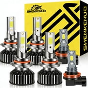 For TOYOTA AVALON 2013-2015 Headlights,9005 High Beam+9006 Low Beam Bulbs+H11 LED Fog light Bulbs,6pcs