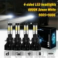 thumbnail image 1 of For TOYOTA AVALON 2013-2019 4-Sides Headlights,6000K Cool White 9005+9005 LED High/Low Beam 4pc SHENKENUO, 1 of 9