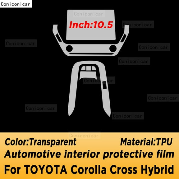 For TOYOTA Corolla Cross Hybrid 2022-2025 Panel Navigation Screen Automotive Interior TPU Protective Film Anti-Scratch Sticker.