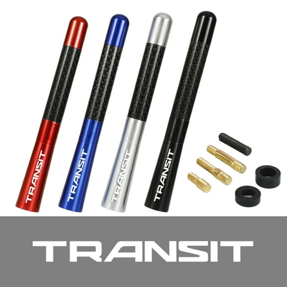 For TRANSIT Silver-Carbon Fiber Car Radio Antenna, Accessories for Ford ATIC, Uy6, Uy7, 12cm