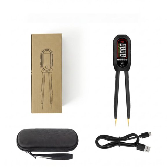 For TS800 LCR Tweezer Meter SMD Component Tester Digital Multimeter Resistance Capacitance Diode Voltage Tester LCD Display Recharge