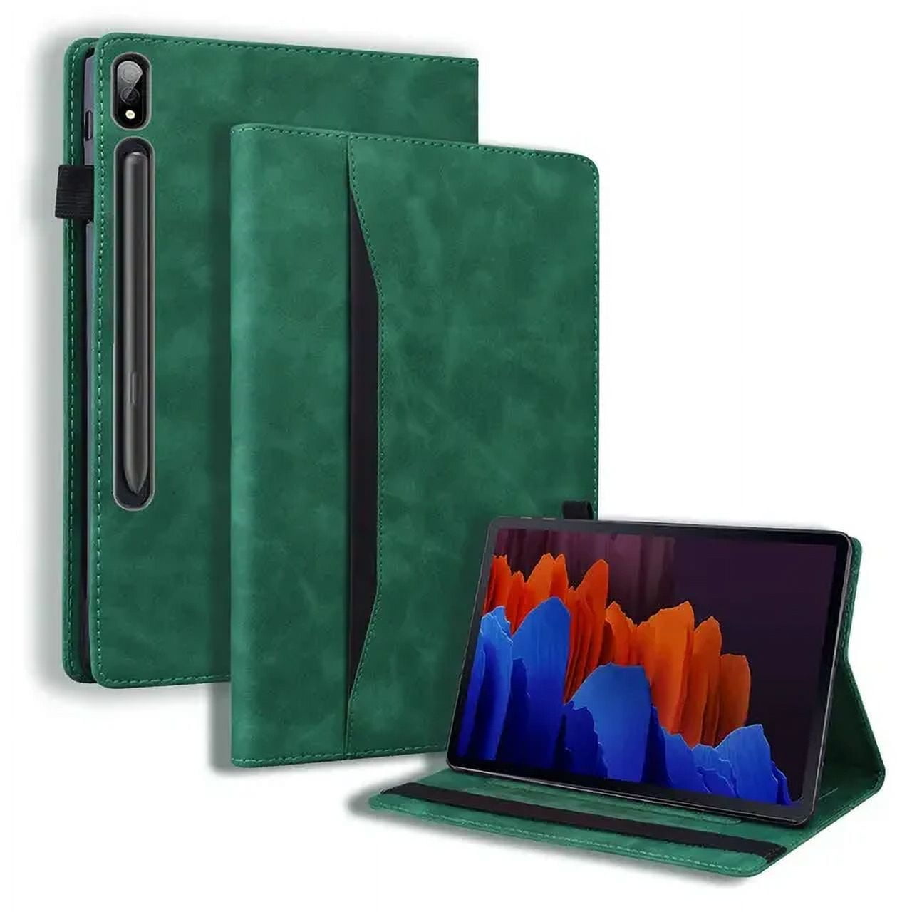 For Tab S7 Fe Case Fashion Wallet Stand PU Leather Cover Tab S9 Case Tab S9 FE Plus S8 Plus 12.4