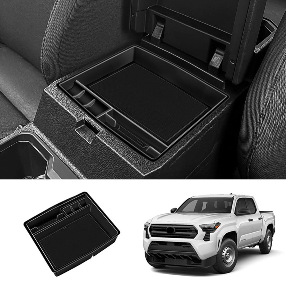 For Tacoma 2024 Car Center Armrest Storage Tray Organizer Box Cover Parts