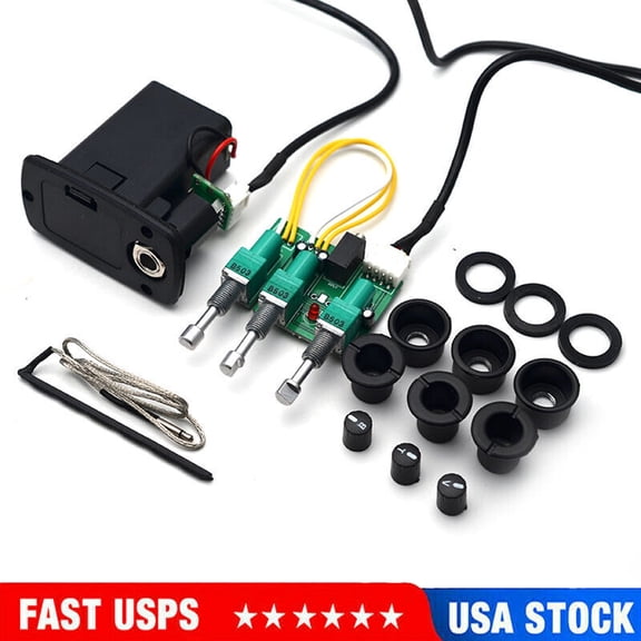 For Taylor Acoustic Guitar Pickups 3-Bands Active Equalizer Preamp Piezo Pickup