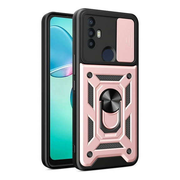 For Tcl 50 Se 40se 30se Phone Case, Impact Resistant Metal Ring Magnetic Support Kickstand Drop Protector Cover