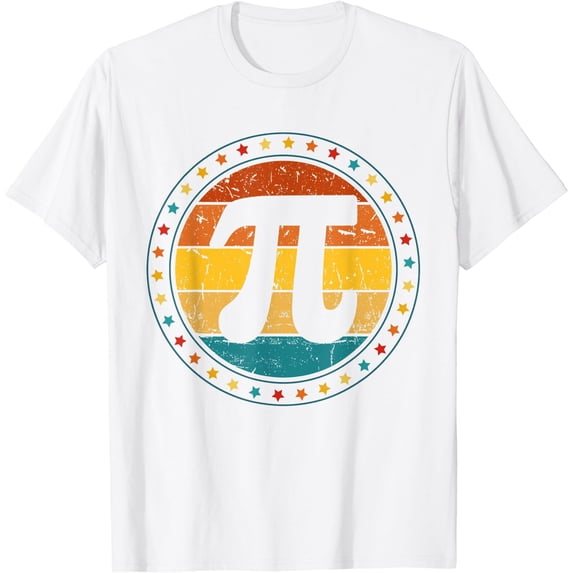 For Teachers Kids Pi Symbol Funny Math Teacher Retro Pi Day T-Shirt