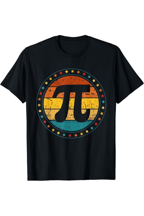 For Teachers Kids Pi Symbol Funny Math Teacher Retro Pi Day T-Shirt