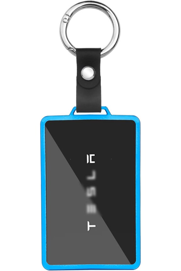 For Tesla Card Key Holder, Transparent Soft Card Key Cover for Model Y/3 Model S/X Cybertruck Accessories, Blue