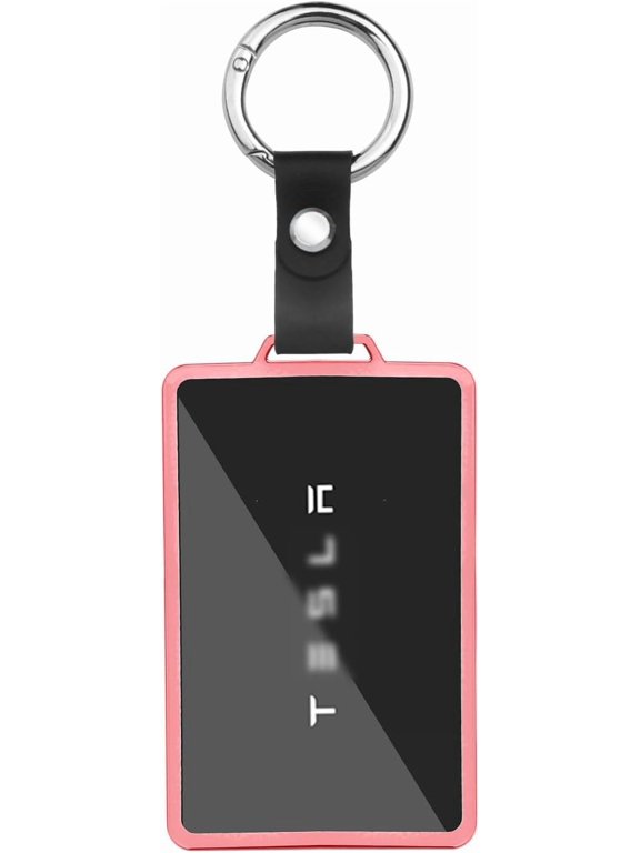 For Tesla Card Key Holder, Transparent Soft Card Key Cover for Model Y/3 Model S/X Cybertruck Accessories, Pink